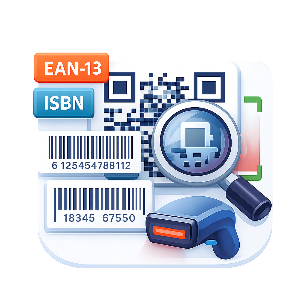 QR dan dekoder kode batang online